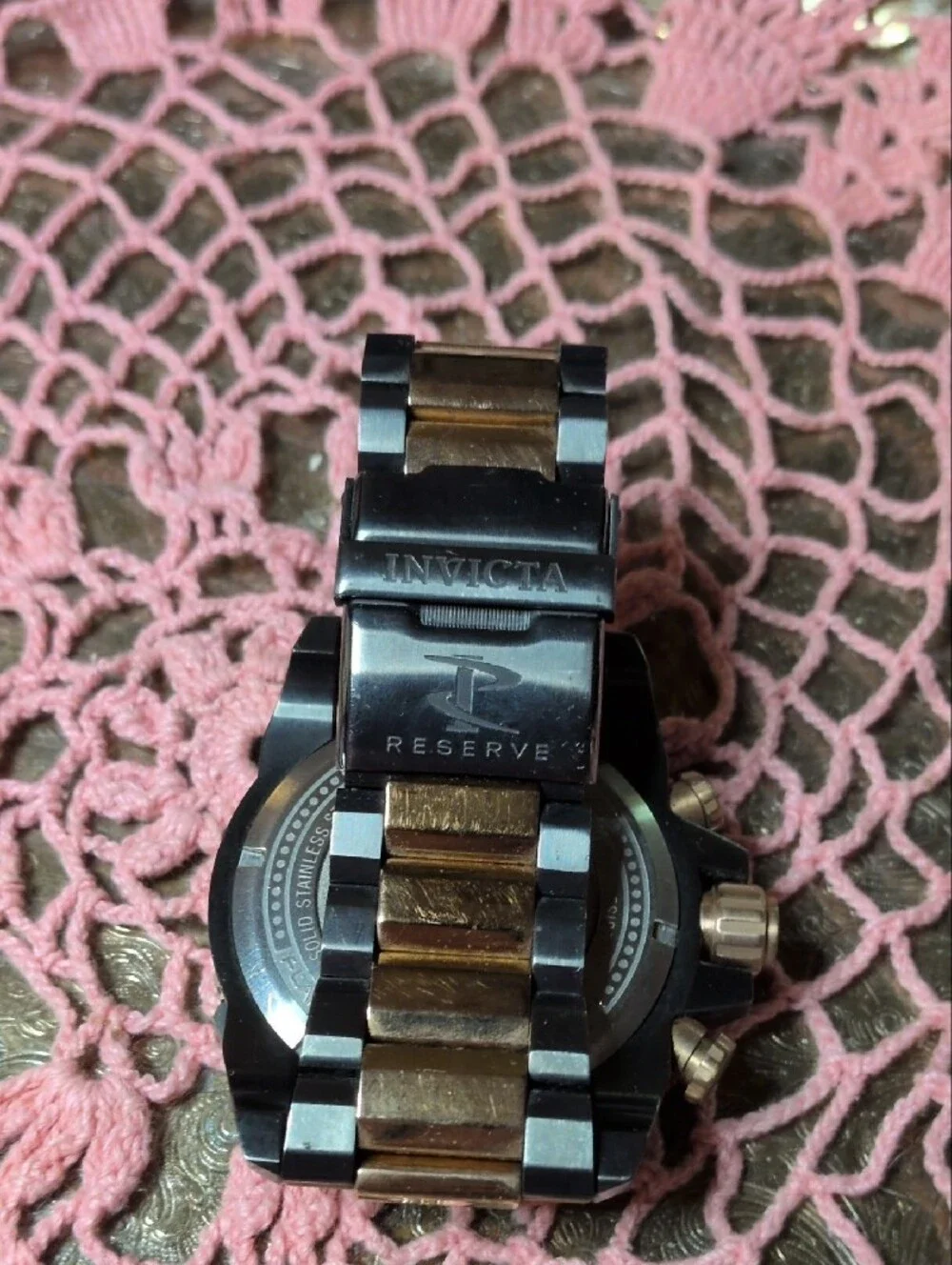 Invicta Black and Gold Men's Sport Chronograph Watch